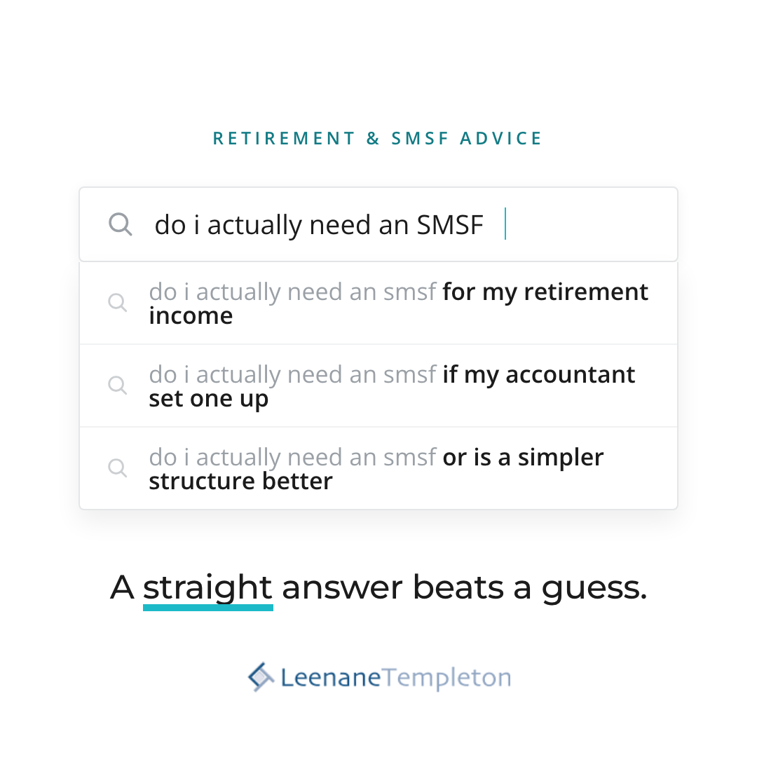 Diagnostic question, search-bar mockup ad creative